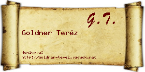 Goldner Teréz névjegykártya